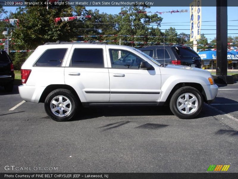 Bright Silver Metallic / Dark Slate Gray/Medium Slate Gray 2009 Jeep Wrangler X 4x4
