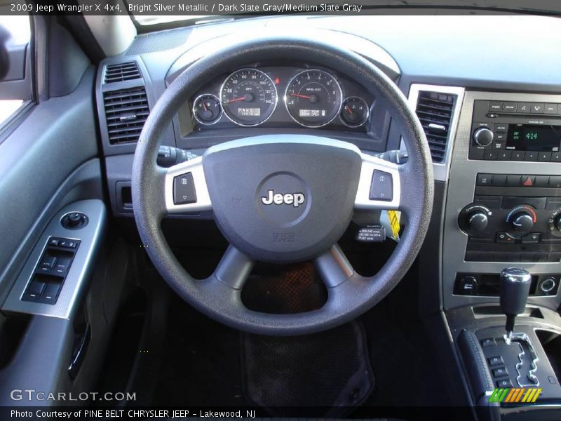Bright Silver Metallic / Dark Slate Gray/Medium Slate Gray 2009 Jeep Wrangler X 4x4
