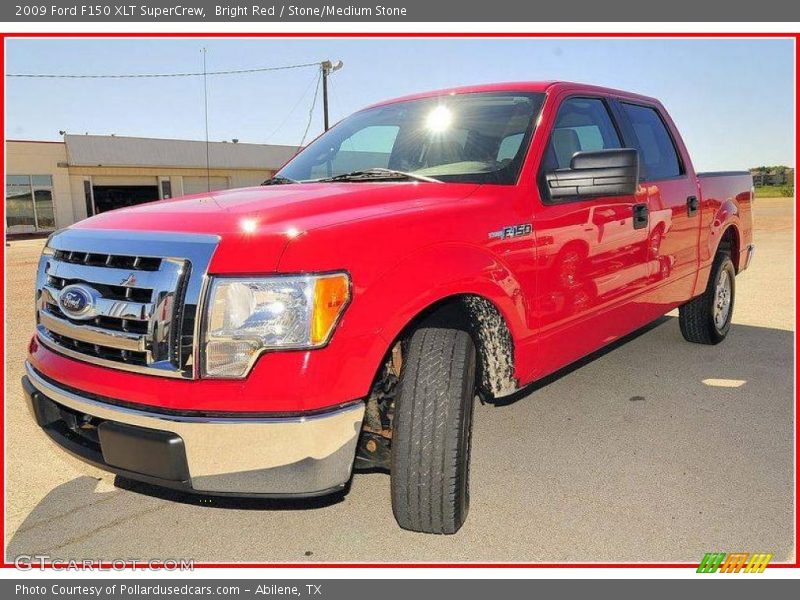 Bright Red / Stone/Medium Stone 2009 Ford F150 XLT SuperCrew