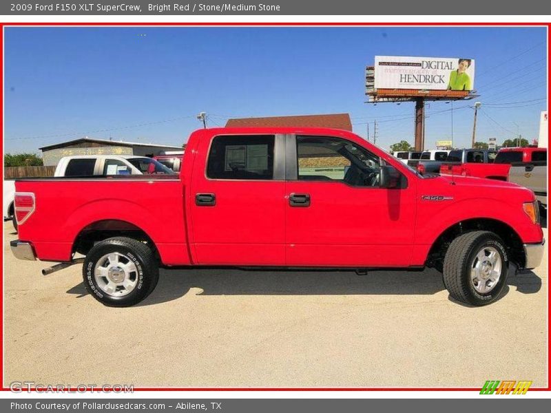 Bright Red / Stone/Medium Stone 2009 Ford F150 XLT SuperCrew