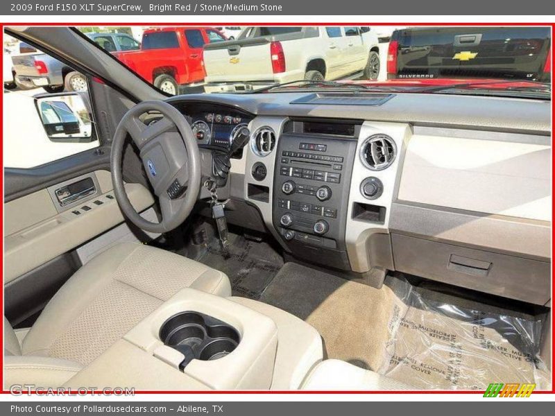 Bright Red / Stone/Medium Stone 2009 Ford F150 XLT SuperCrew