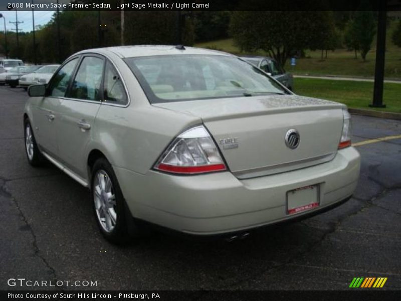 Light Sage Metallic / Light Camel 2008 Mercury Sable Premier Sedan