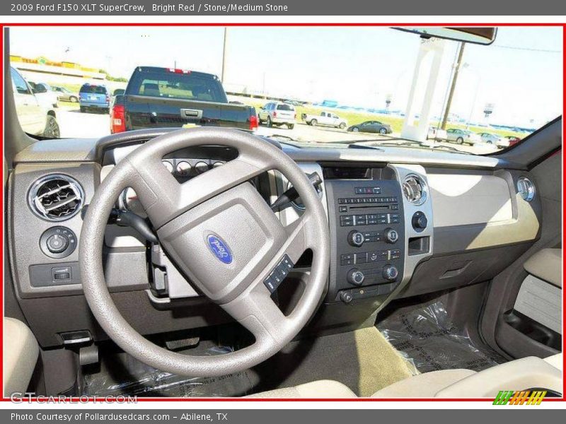 Bright Red / Stone/Medium Stone 2009 Ford F150 XLT SuperCrew