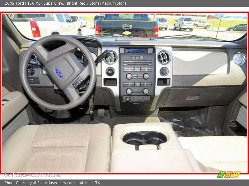 Bright Red / Stone/Medium Stone 2009 Ford F150 XLT SuperCrew