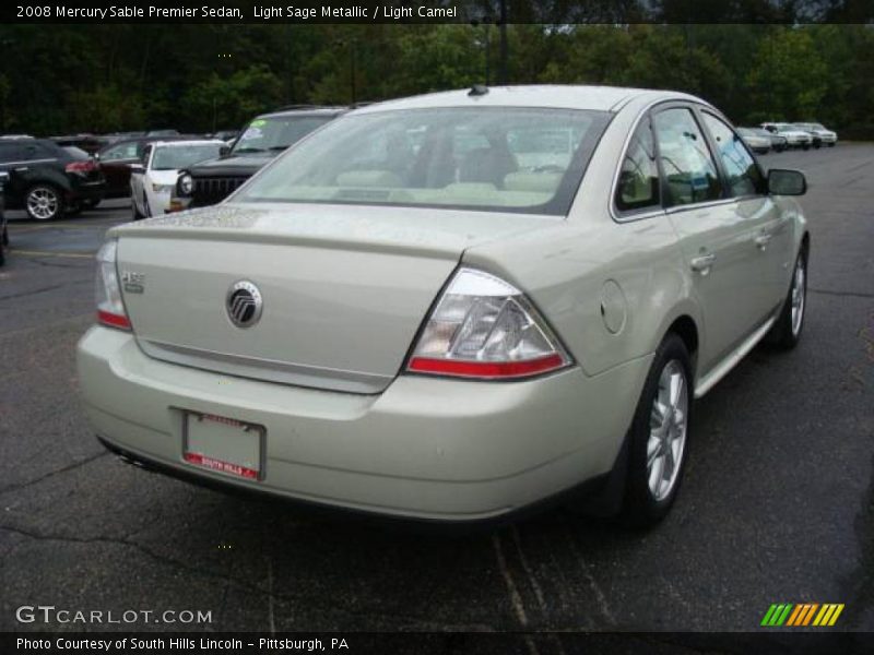 Light Sage Metallic / Light Camel 2008 Mercury Sable Premier Sedan