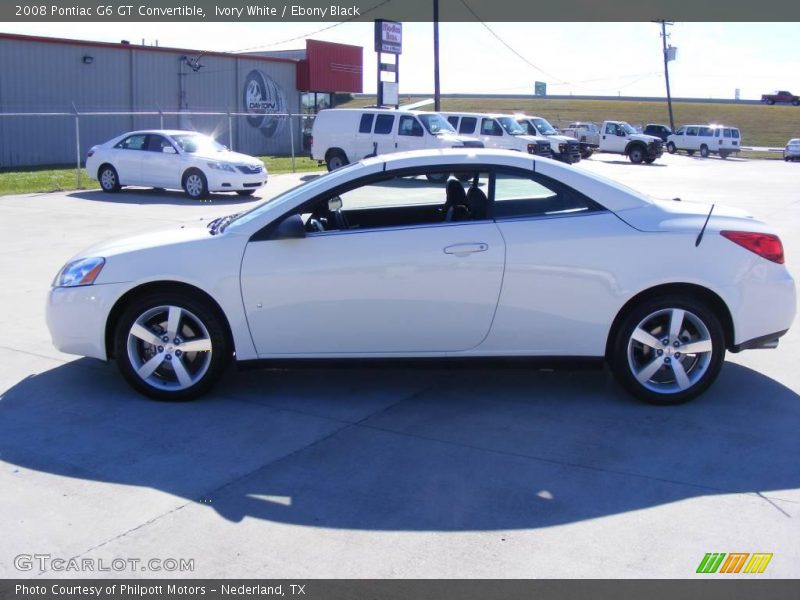 Ivory White / Ebony Black 2008 Pontiac G6 GT Convertible