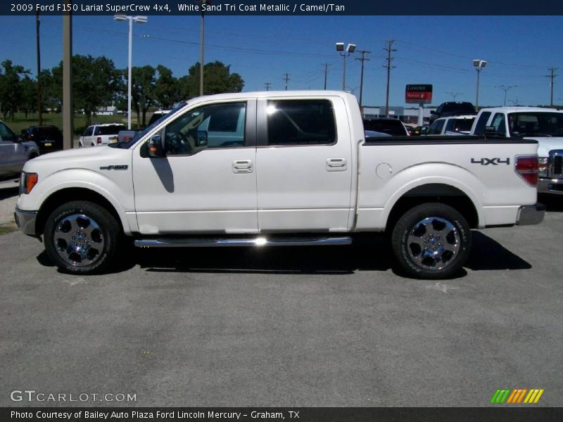 White Sand Tri Coat Metallic / Camel/Tan 2009 Ford F150 Lariat SuperCrew 4x4