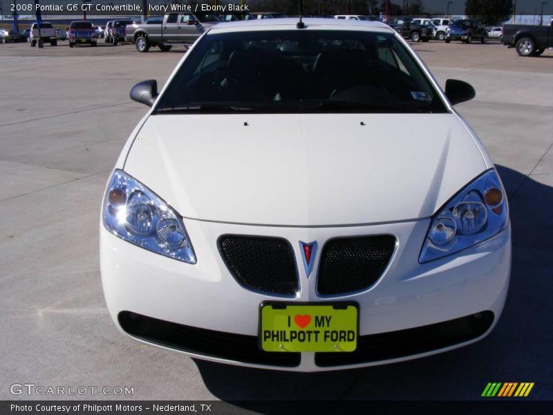 Ivory White / Ebony Black 2008 Pontiac G6 GT Convertible