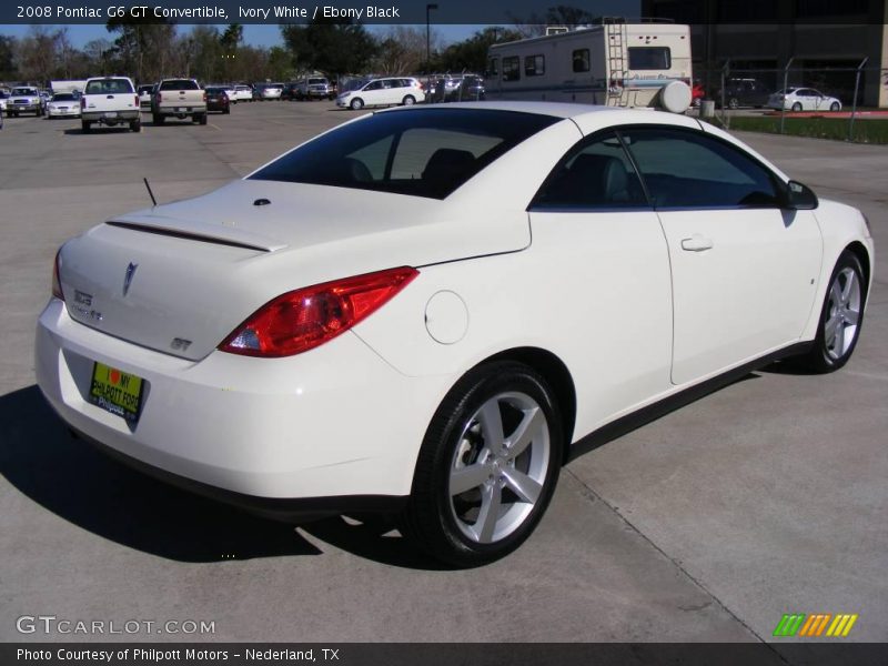 Ivory White / Ebony Black 2008 Pontiac G6 GT Convertible