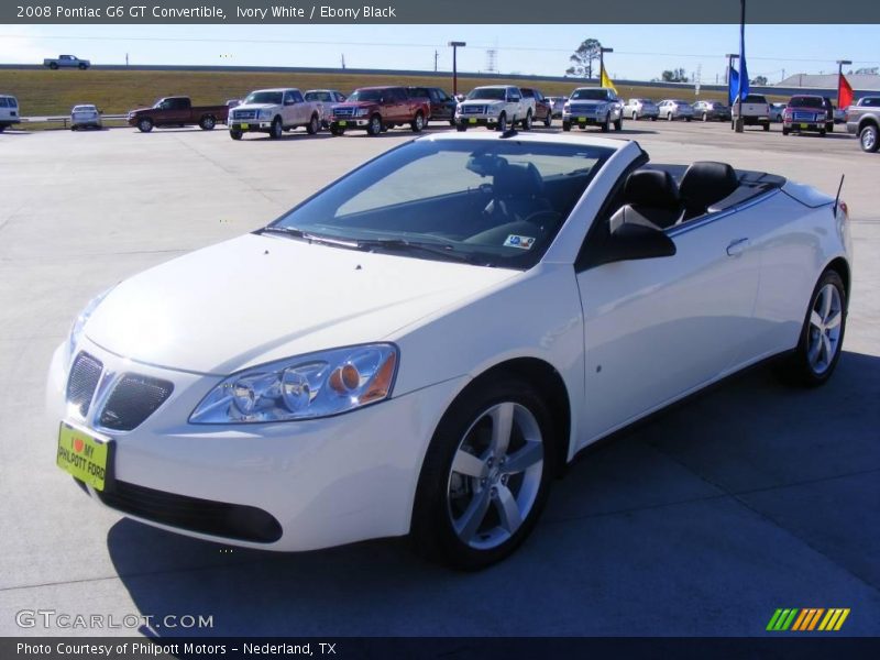 Ivory White / Ebony Black 2008 Pontiac G6 GT Convertible