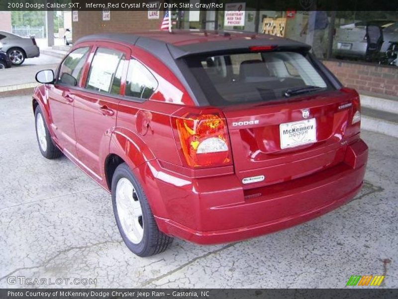 Inferno Red Crystal Pearl / Dark Slate Gray/Red 2009 Dodge Caliber SXT