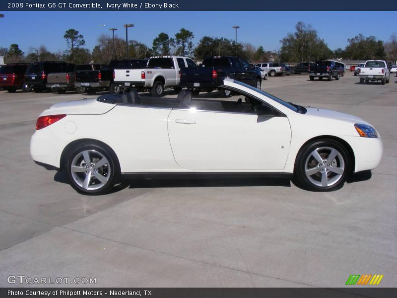 Ivory White / Ebony Black 2008 Pontiac G6 GT Convertible