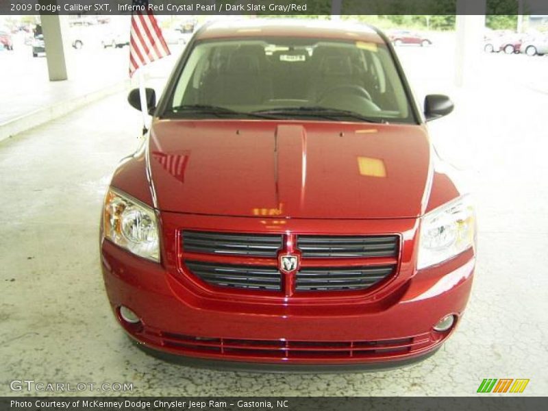 Inferno Red Crystal Pearl / Dark Slate Gray/Red 2009 Dodge Caliber SXT