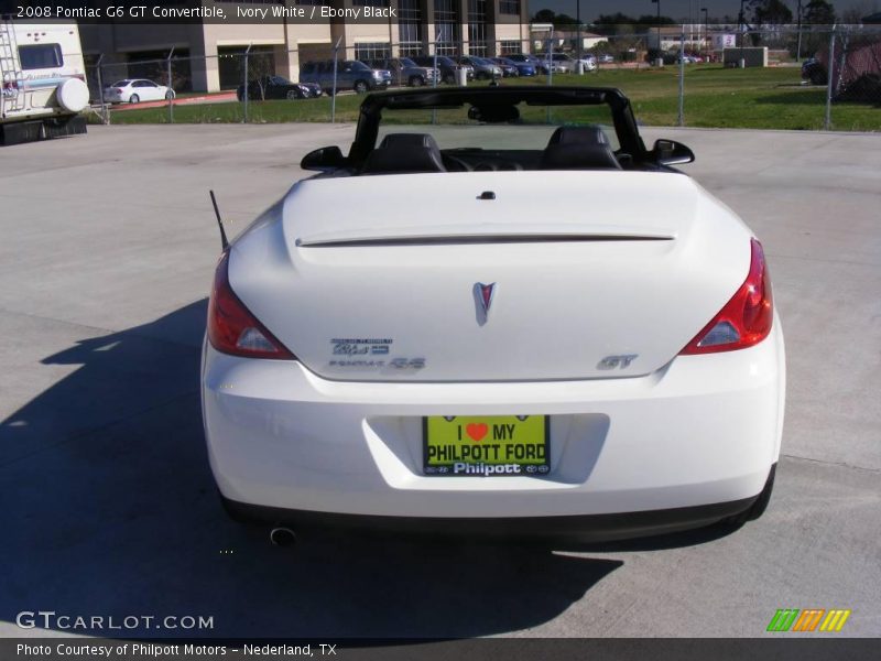 Ivory White / Ebony Black 2008 Pontiac G6 GT Convertible