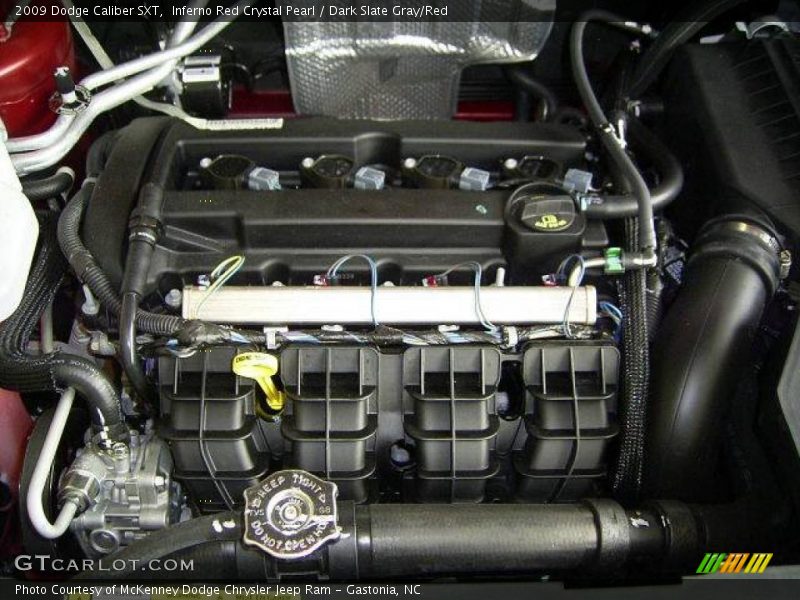 Inferno Red Crystal Pearl / Dark Slate Gray/Red 2009 Dodge Caliber SXT