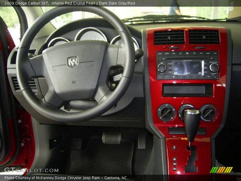 Inferno Red Crystal Pearl / Dark Slate Gray/Red 2009 Dodge Caliber SXT