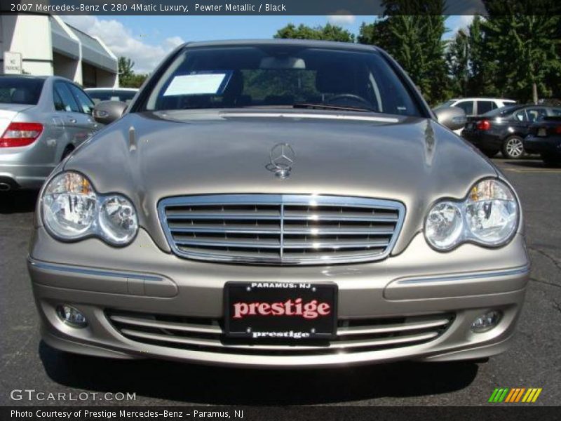 Pewter Metallic / Black 2007 Mercedes-Benz C 280 4Matic Luxury
