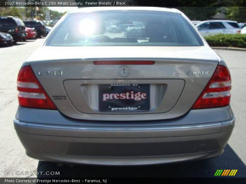 Pewter Metallic / Black 2007 Mercedes-Benz C 280 4Matic Luxury