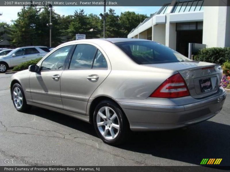 Pewter Metallic / Black 2007 Mercedes-Benz C 280 4Matic Luxury
