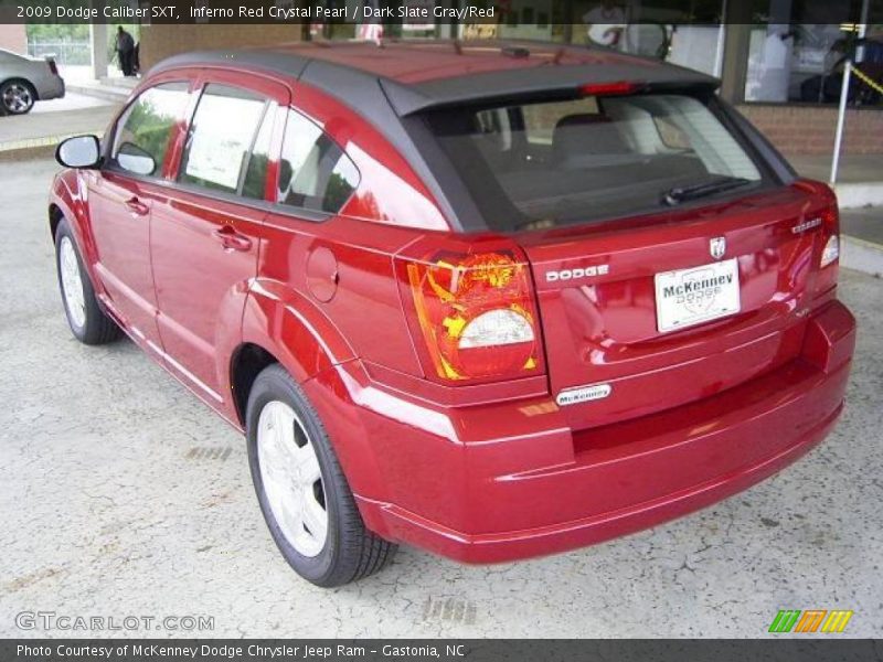 Inferno Red Crystal Pearl / Dark Slate Gray/Red 2009 Dodge Caliber SXT