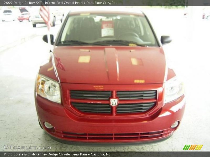 Inferno Red Crystal Pearl / Dark Slate Gray/Red 2009 Dodge Caliber SXT