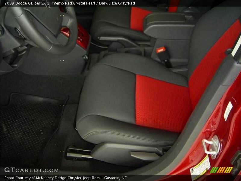 Inferno Red Crystal Pearl / Dark Slate Gray/Red 2009 Dodge Caliber SXT