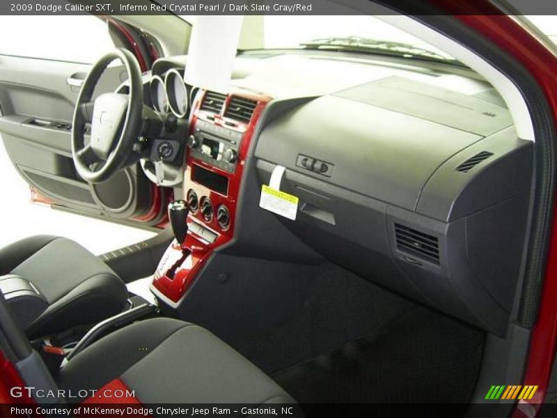 Inferno Red Crystal Pearl / Dark Slate Gray/Red 2009 Dodge Caliber SXT