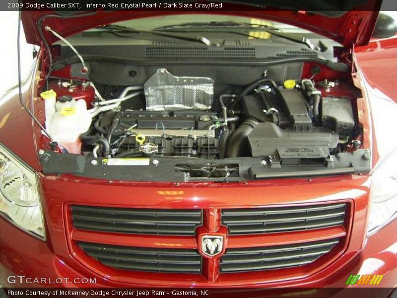 Inferno Red Crystal Pearl / Dark Slate Gray/Red 2009 Dodge Caliber SXT