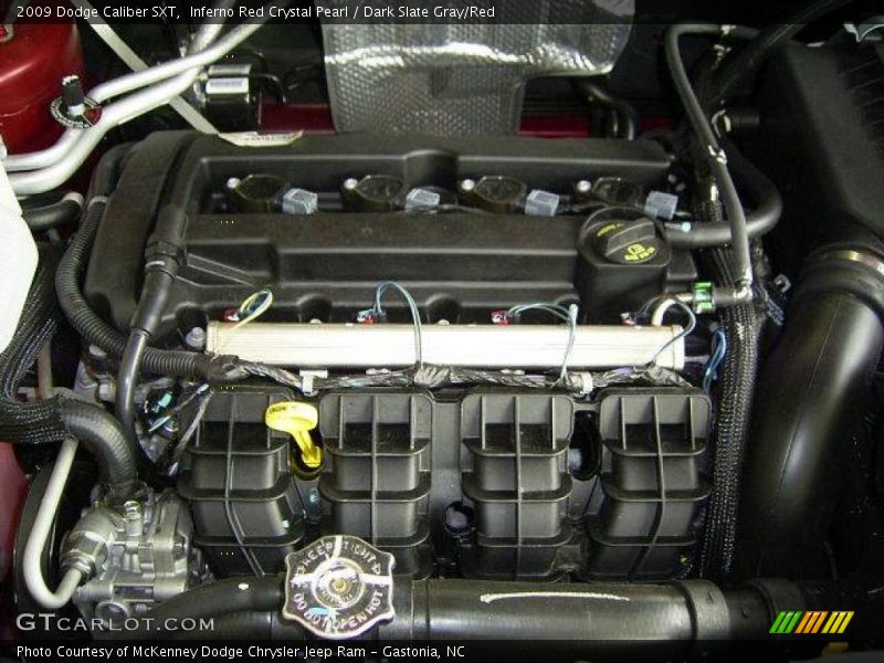 Inferno Red Crystal Pearl / Dark Slate Gray/Red 2009 Dodge Caliber SXT