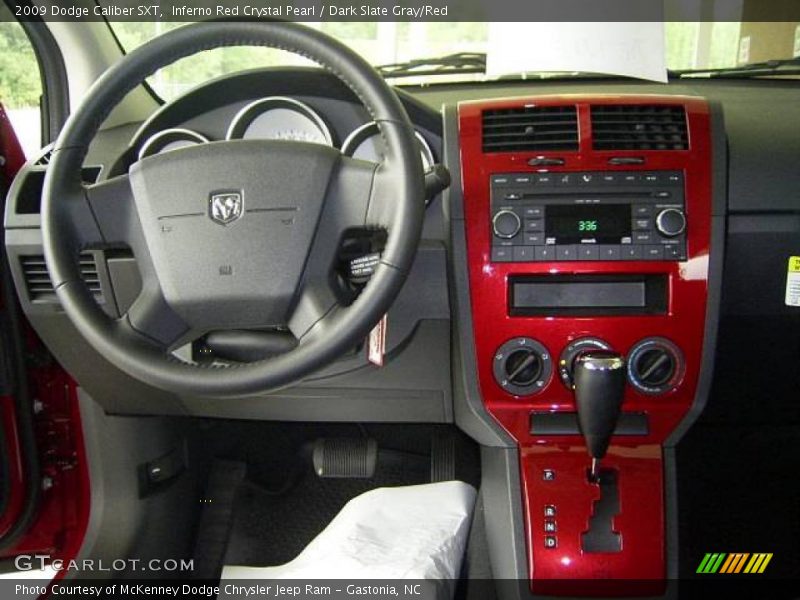 Inferno Red Crystal Pearl / Dark Slate Gray/Red 2009 Dodge Caliber SXT