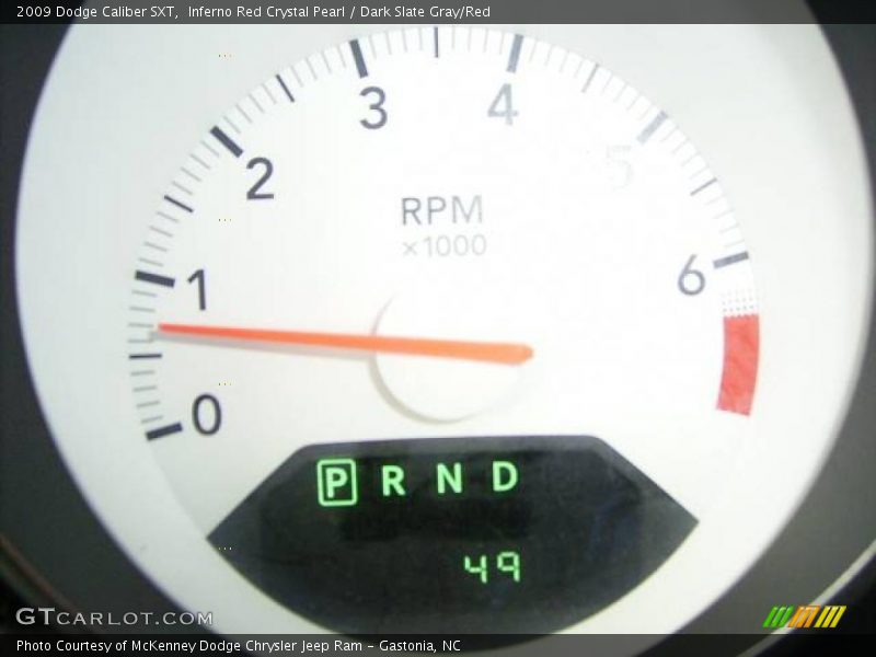 Inferno Red Crystal Pearl / Dark Slate Gray/Red 2009 Dodge Caliber SXT