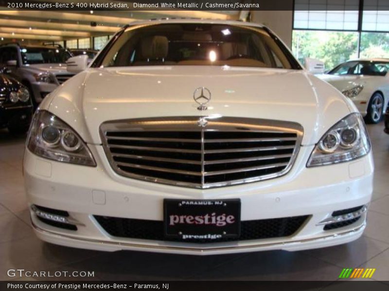 Diamond White Metallic / Cashmere/Savanna 2010 Mercedes-Benz S 400 Hybrid Sedan