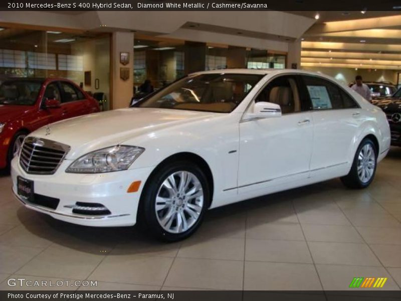 Diamond White Metallic / Cashmere/Savanna 2010 Mercedes-Benz S 400 Hybrid Sedan
