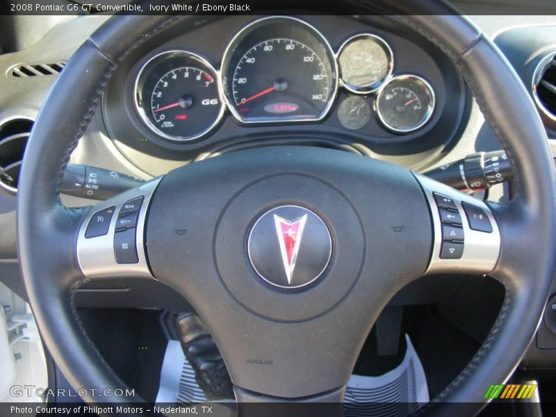 Ivory White / Ebony Black 2008 Pontiac G6 GT Convertible