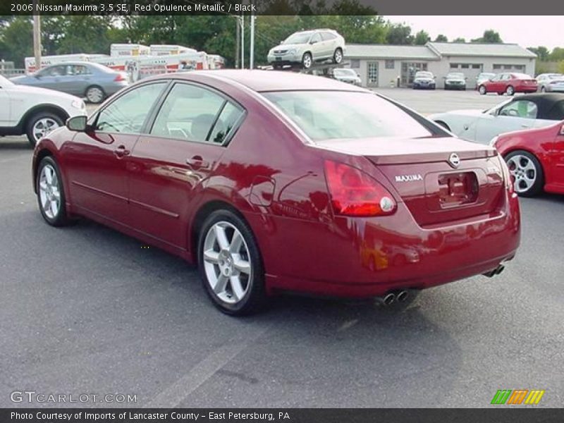 Red Opulence Metallic / Black 2006 Nissan Maxima 3.5 SE