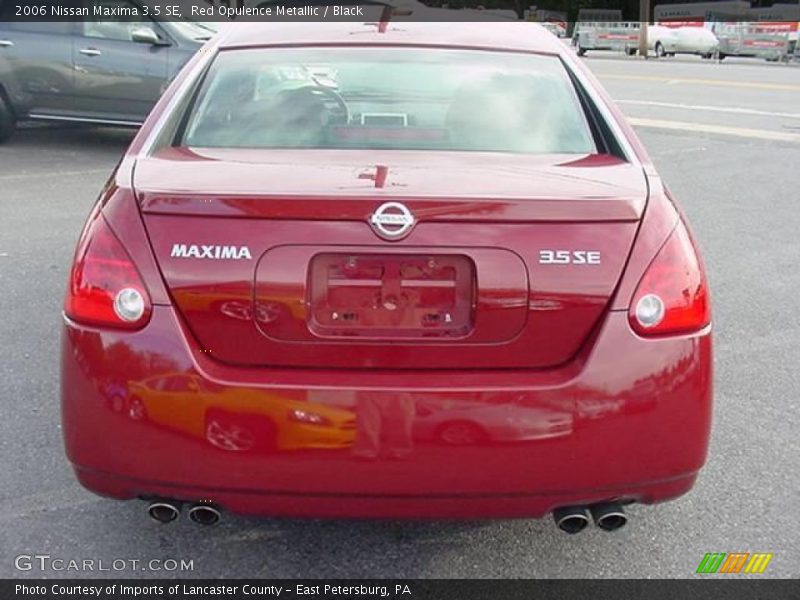 Red Opulence Metallic / Black 2006 Nissan Maxima 3.5 SE