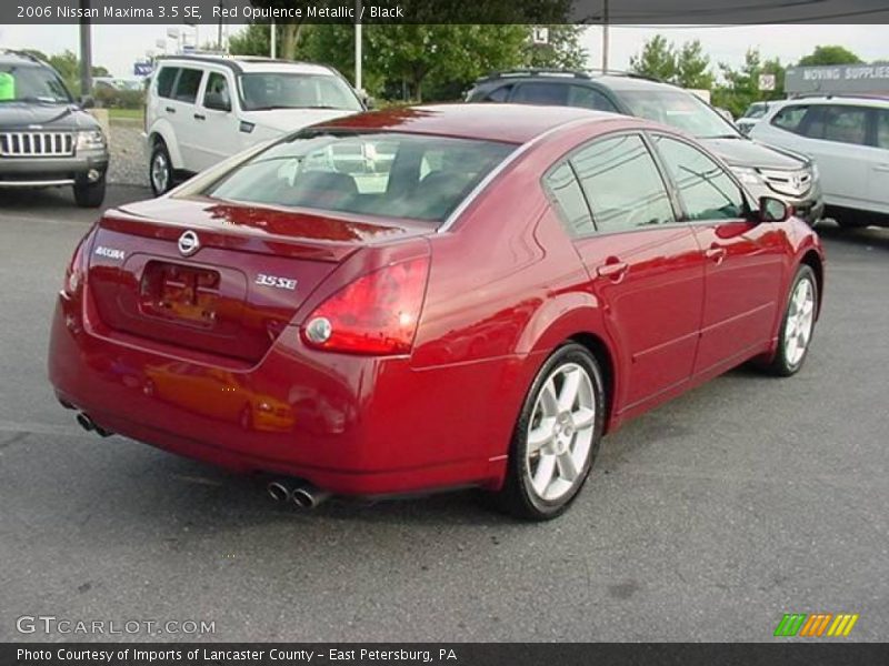 Red Opulence Metallic / Black 2006 Nissan Maxima 3.5 SE