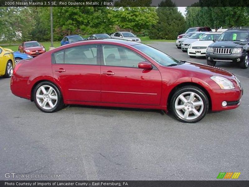 Red Opulence Metallic / Black 2006 Nissan Maxima 3.5 SE