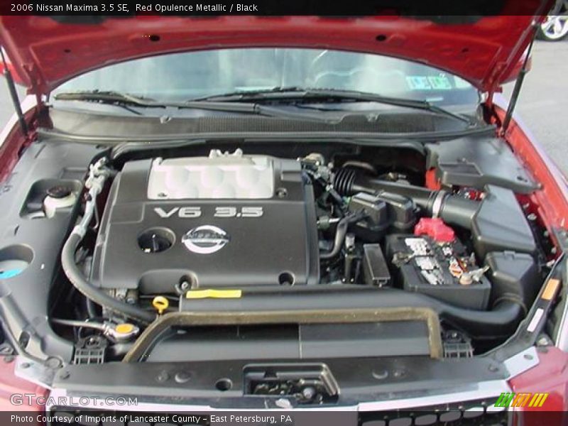 Red Opulence Metallic / Black 2006 Nissan Maxima 3.5 SE