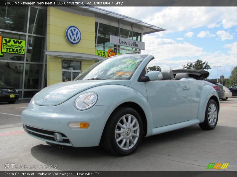 Aquarius Blue / Grey 2005 Volkswagen New Beetle GLS Convertible