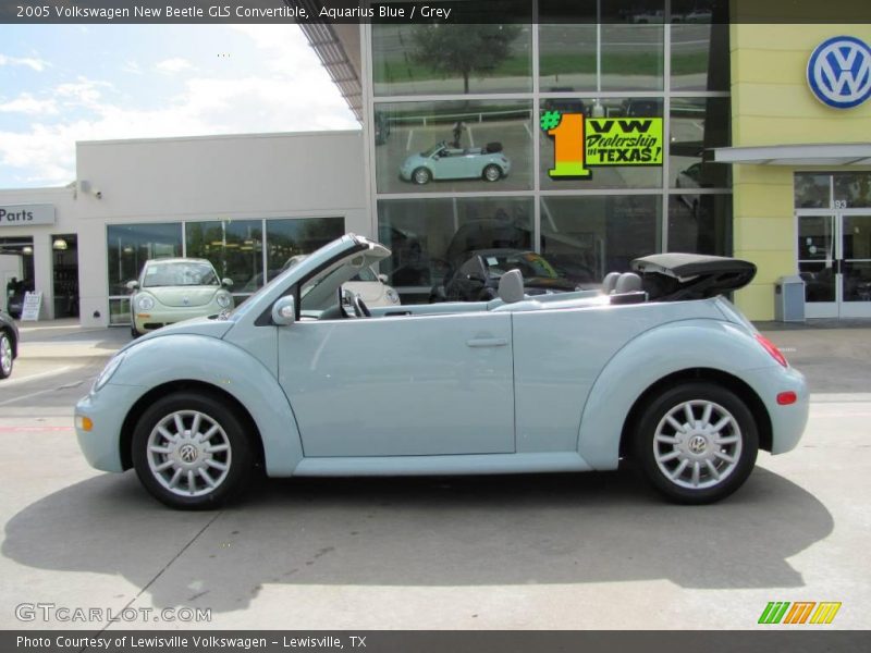 Aquarius Blue / Grey 2005 Volkswagen New Beetle GLS Convertible