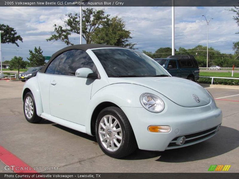 Aquarius Blue / Grey 2005 Volkswagen New Beetle GLS Convertible