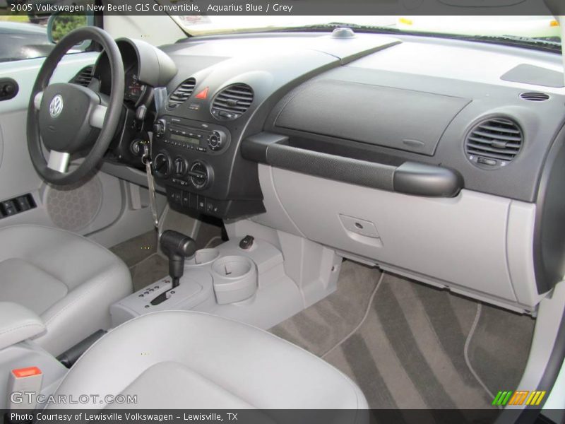 Aquarius Blue / Grey 2005 Volkswagen New Beetle GLS Convertible