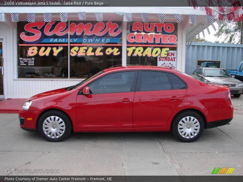 Salsa Red / Pure Beige 2008 Volkswagen Jetta S Sedan