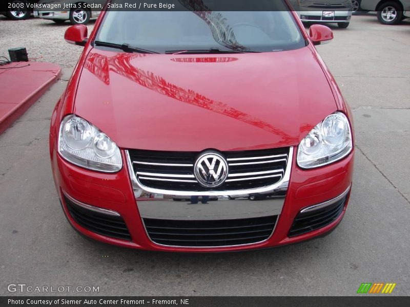 Salsa Red / Pure Beige 2008 Volkswagen Jetta S Sedan