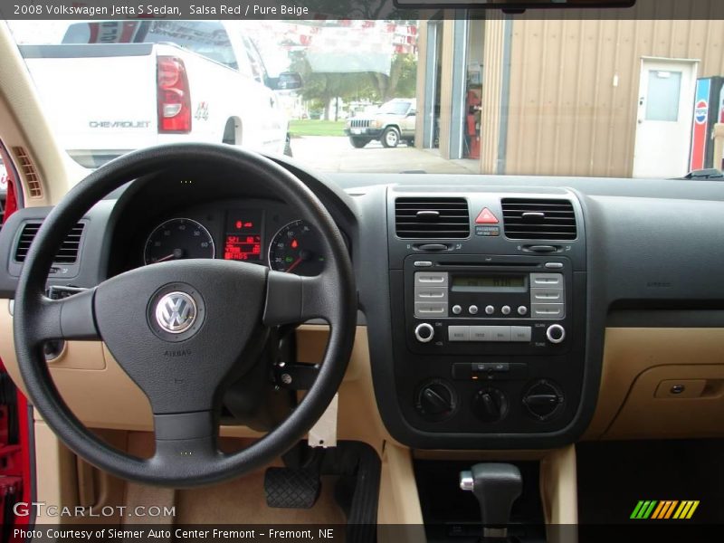 Salsa Red / Pure Beige 2008 Volkswagen Jetta S Sedan