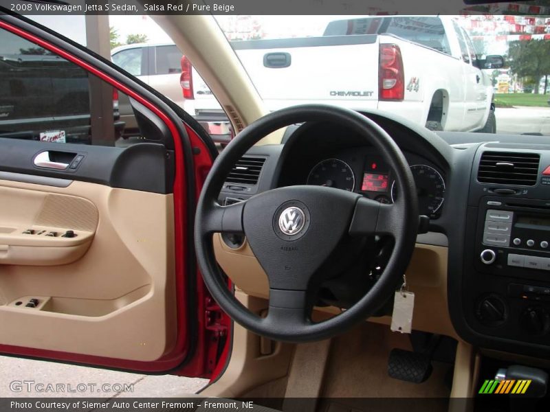 Salsa Red / Pure Beige 2008 Volkswagen Jetta S Sedan
