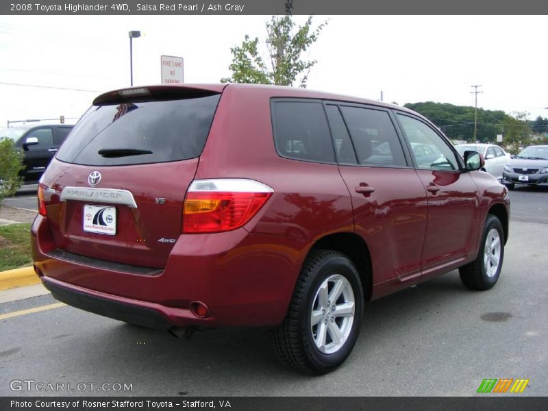 Salsa Red Pearl / Ash Gray 2008 Toyota Highlander 4WD