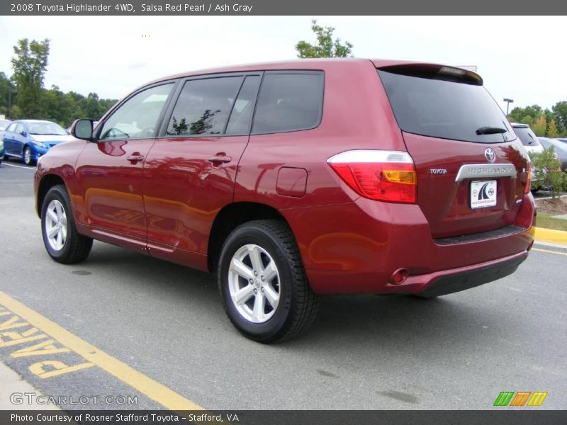 Salsa Red Pearl / Ash Gray 2008 Toyota Highlander 4WD