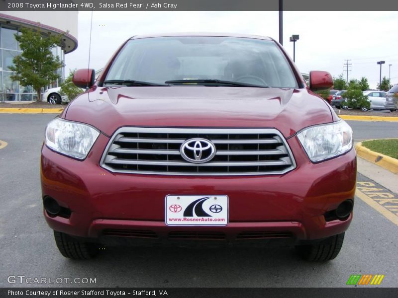Salsa Red Pearl / Ash Gray 2008 Toyota Highlander 4WD